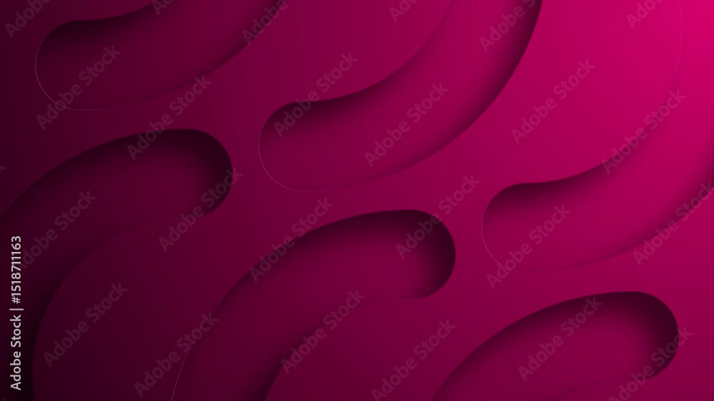 Animación minimalista de círculos trazados con relieve en fondo colorido y degradado