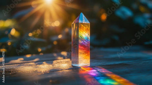A single beam of light refracts through a prism, dispersing into a vivid spectrum. This symbolizes creative insight, clarity from chaos, and the beauty of diverse ideas converging into brilliance.
