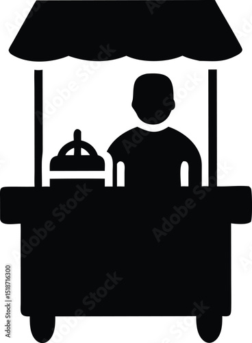 street vendor silhouette