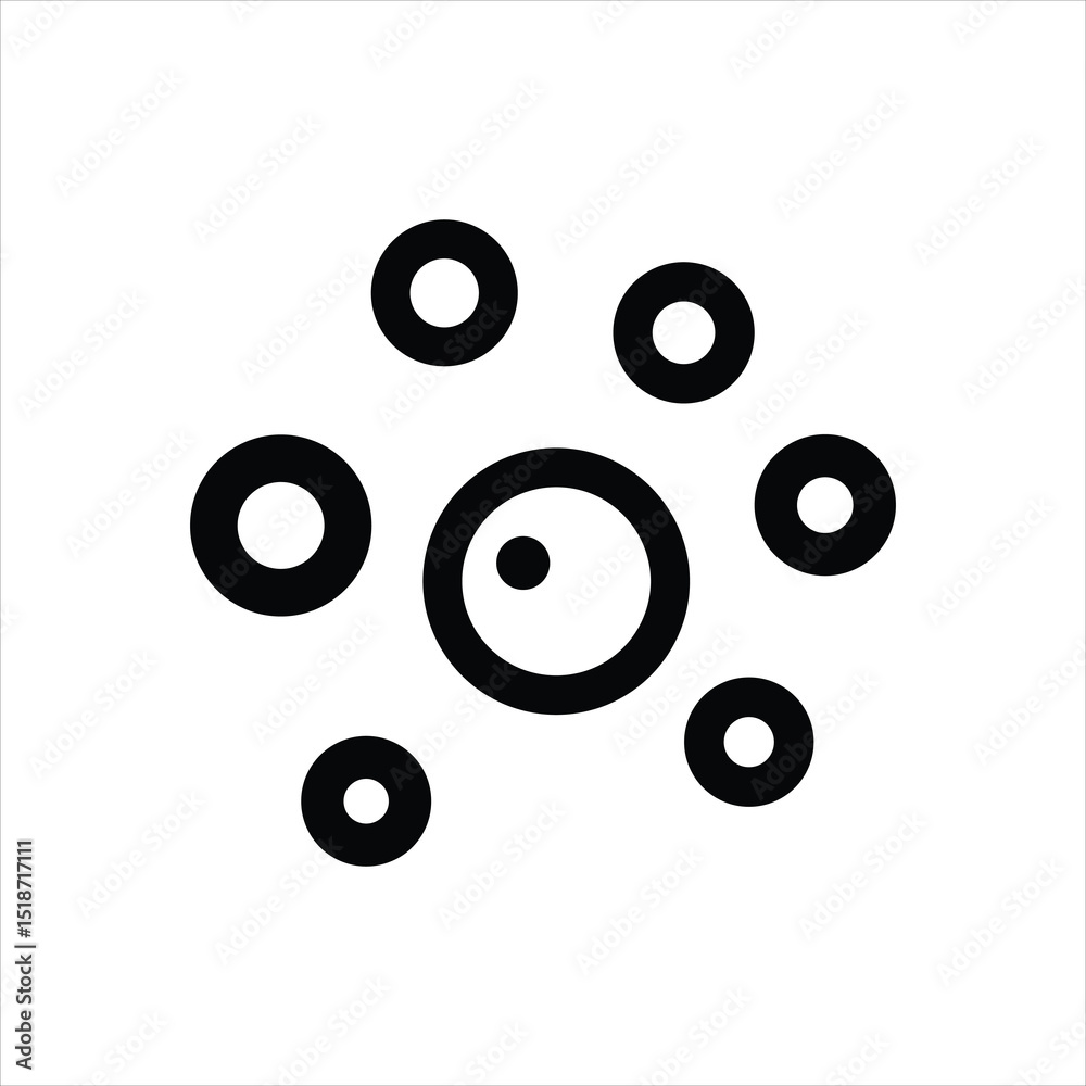 Fototapeta premium Black and white abstract circles vector illustration