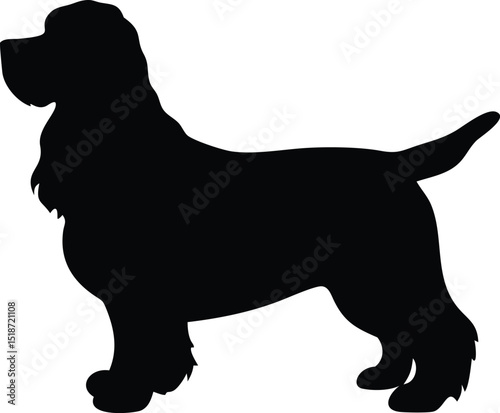 american cocker spaniel dog silhouette 