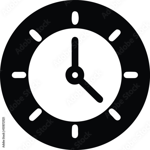 analog clock silhouette 