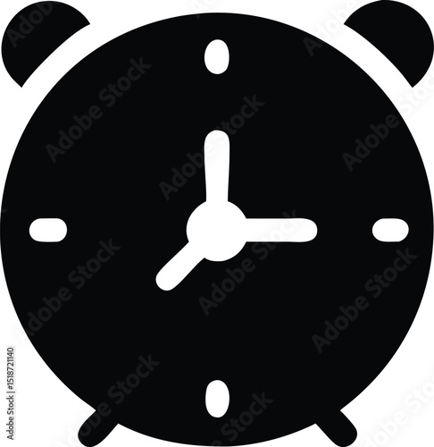 analog clock silhouette 