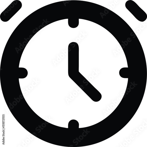 analog clock silhouette 