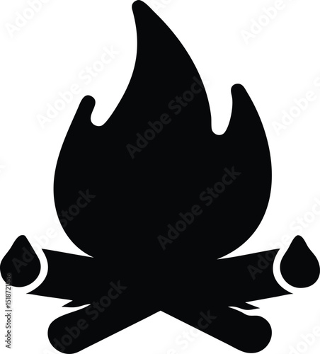 campfire silhouette