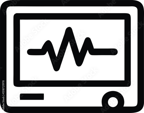 ecg monitor silhouette