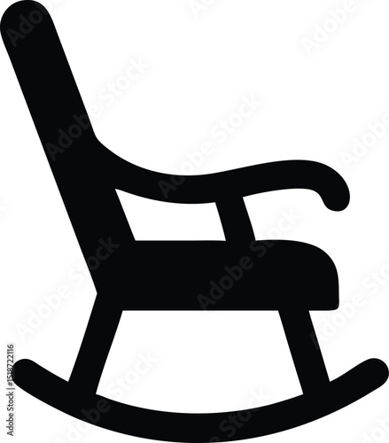 elegant rocking chair silhouette 