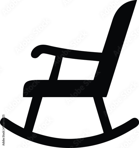 elegant rocking chair silhouette 
