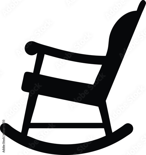elegant rocking chair silhouette 