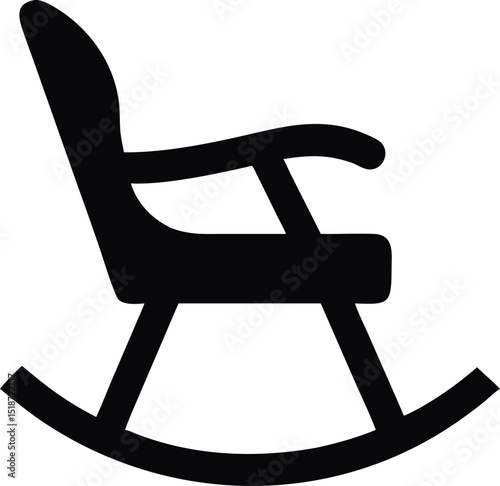 elegant rocking chair silhouette 