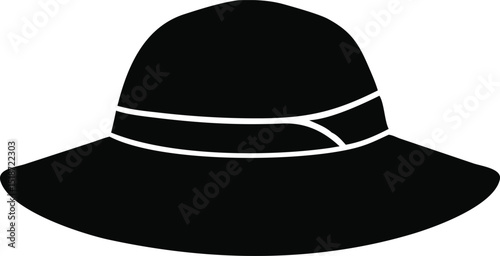 flat summer hat silhouette