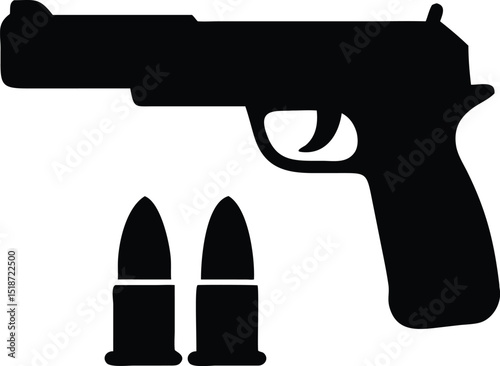 gun bullet silhouette