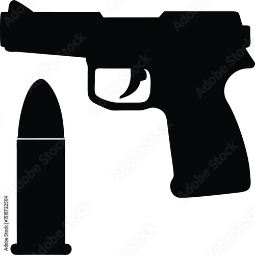 gun bullet silhouette