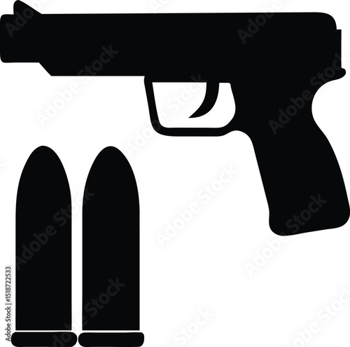 gun bullet silhouette