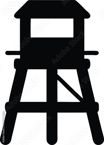 lifeguard tower silhouette