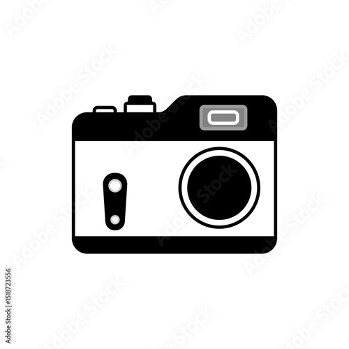 camera icon, vector illustration, symbol, design logo template pictogram, for ui or ux isolated on white for mobile app, editable