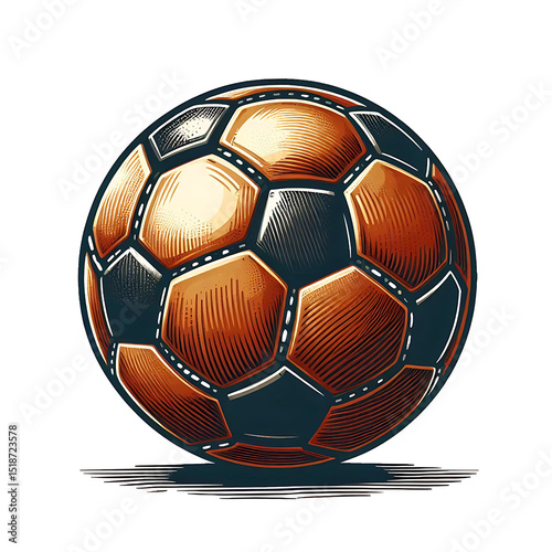 Soccer ball. Football game.Vector Illustration
