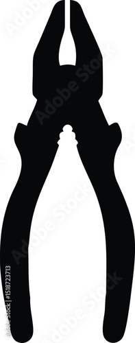 pliers illustration isolated on silhouette