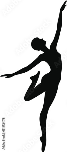 silhouette of a ballet dancer posing 