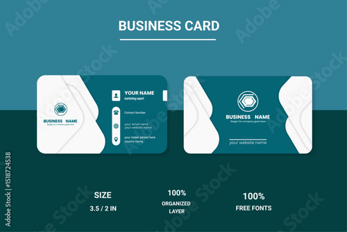 "Modern Business Card Template and Minimal & Corporate Design