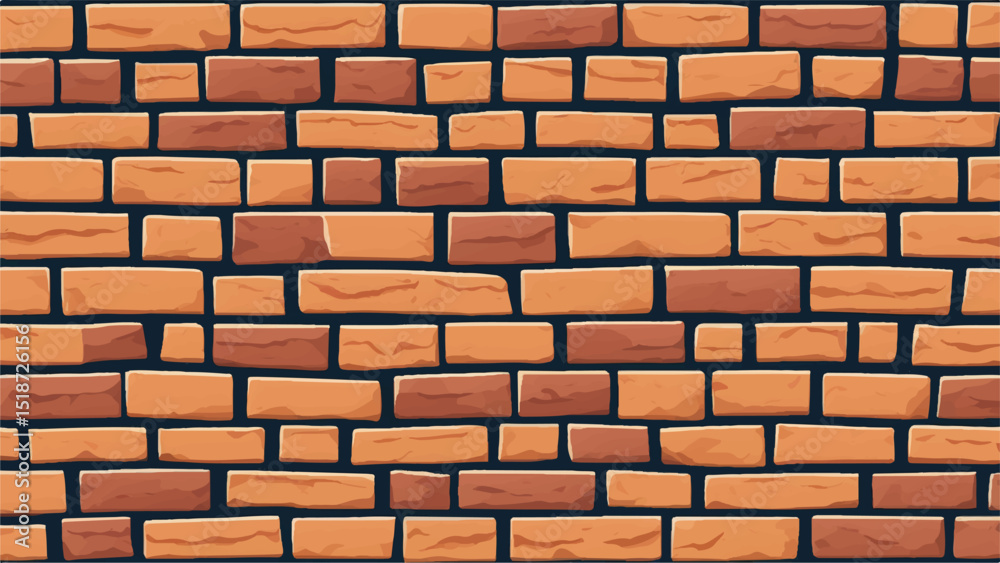 Obraz premium Brick wall background. Brick wall texture. Vector illustration. 