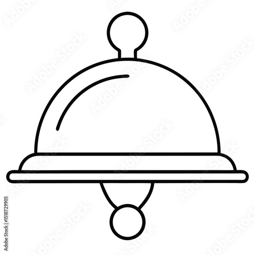 Illustration of a buffet server with drawers isolated on white background
