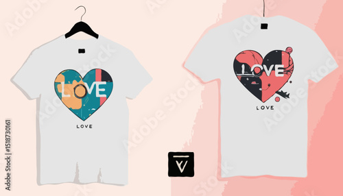 futuristic illustration of love t shirt design, vector graphic, typographic poster or tshirts street wear and Urban style