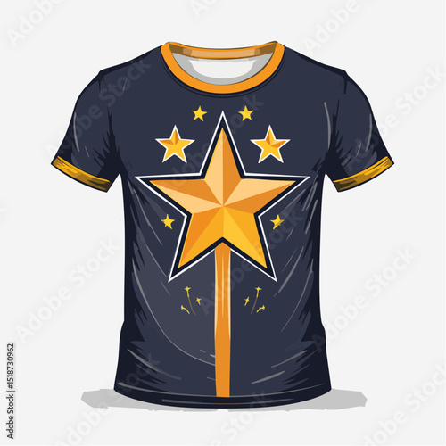 Vintage illustration of star t shirt design, vector graphic, typographic poster or tshirts street wear and Urban style