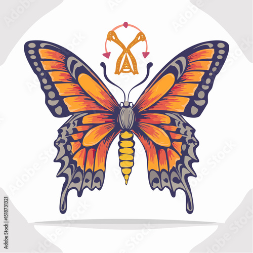 Shackled by anxiety butterfly t shirt design, vector graphic, typographic poster or tshirts street wear and Urban style