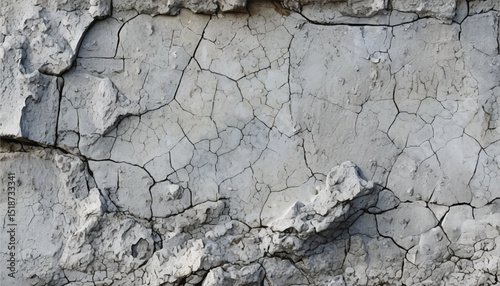 Cracked concrete wall texture background. Rough dirty surface. Cracked damaged wall. Grey cement background. 
