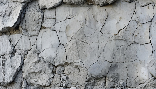 Cracked concrete wall texture background. Rough dirty surface. Cracked damaged wall. Grey cement background. 
