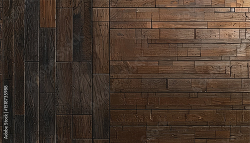 Wooden wall. Wooden background. Wood planks. Wooden Wall Paneling. Textured wooden wall. 