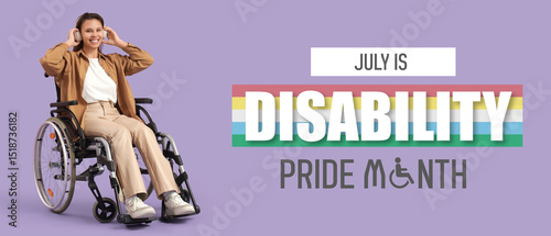 Young woman in wheelchair w...