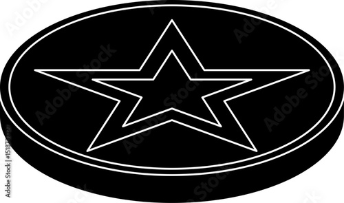 Frisbee disc silhouette vector
