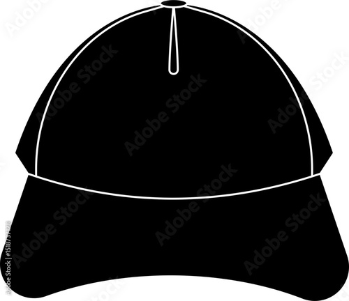 Frisbee cap silhouette vector
