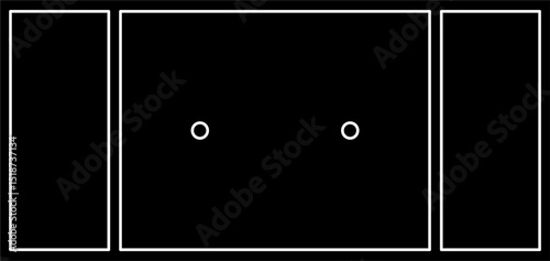 Frisbee field silhouette vector