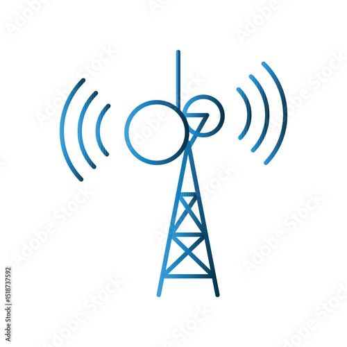Signal Tower icon design template