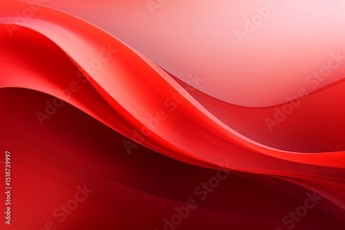 Red abstract background with wave shapes