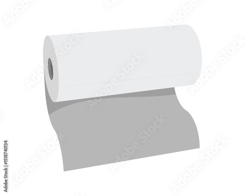 A minimalist illustration of a roll of paper, subtly suggesting concepts of cleanliness, freshness, or new beginnings.