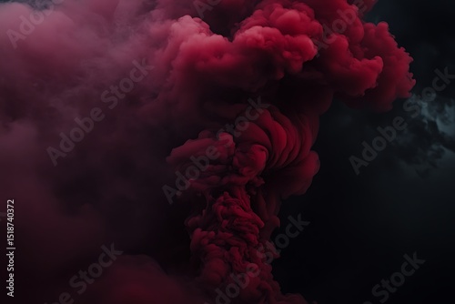 A moody dark red smoke effect slowly rising against a deep black background.