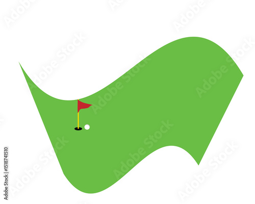 golf course on white background