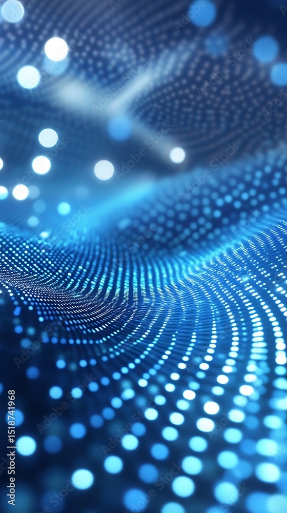 Wavy glowing points create an intricate dynamic background with a digital and futuristic aesthetic Wavy glowing points create an intricate dynamic background with a digital and futuristic aesthetic