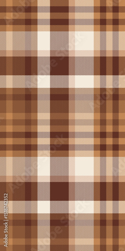 Fashionable textile seamless plaid, form tartan pattern background. Curve texture check fabric vector in orange and light colors.