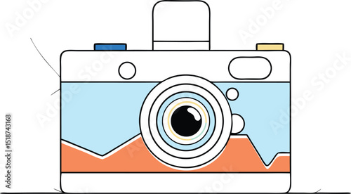 Abstract camera lens design vector with transparency suitable for various designs