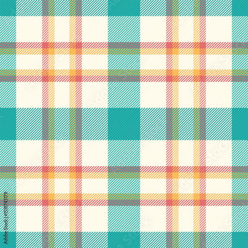 Vibrant pastel plaid pattern. Perfect for textile designs, website backgrounds, or crafting projects. This cheerful, seamless texture evokes feelings of warmth and comfort.