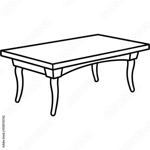 Round table with three legs isolated on transparent background