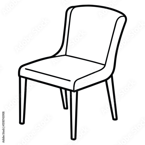 Illustration of a chair isolated on transparent background