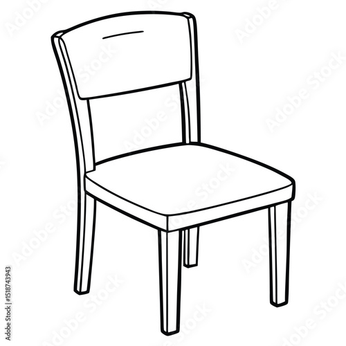Illustration of a chair isolated on transparent background