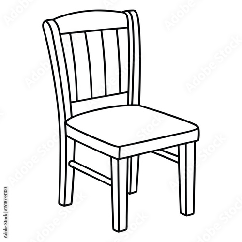 Illustration of a chair isolated on transparent background