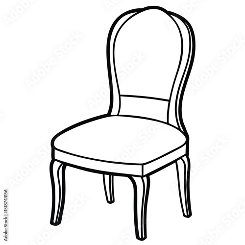Illustration of a chair isolated on transparent background